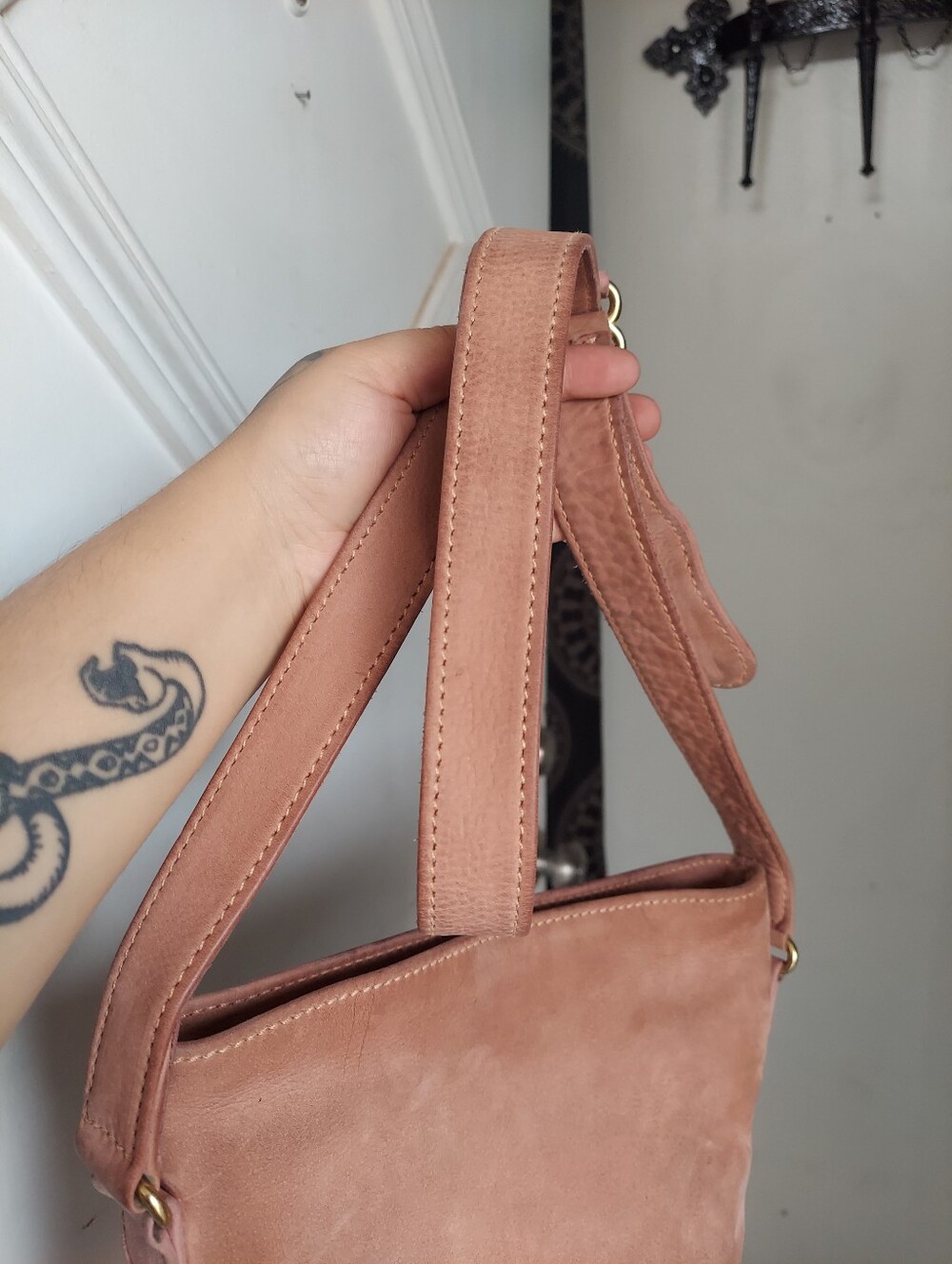 Vintage Coach Rose Small Bucket Zip Nubuc 4933💗🌸 - Picture 14 of 14